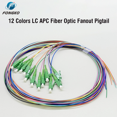FONGKO 12 コア 0.9mm G652D PVC 光ファイバーピグテイル ブードルピグテイル LC FC SC ST UPC APC 光ファイバーピグテイル