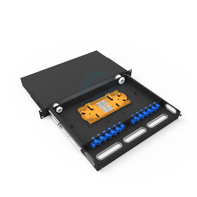 品質  6-48 Port Sliding ODF Fiber Optic Patch Panel For Data Center 工場