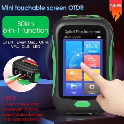 OPM VFL OLS LEDの光ファイバーの器械OTDR活動的な生きているテスト1550nm 20dB 80KM