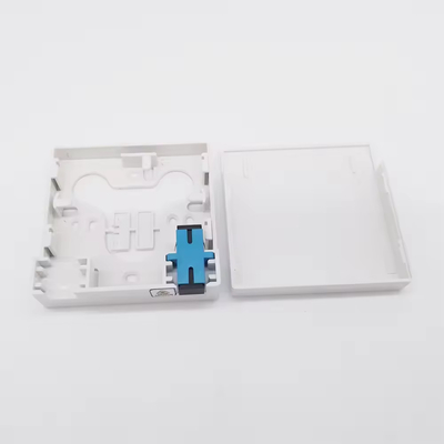 2コアSCアダプターとピグテイルを持つABS顔プレート光ファイバー終結箱