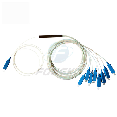 1x8 1 1*32 1*64 FTTH PLC スチールチューブスプリッタ SC UPC 0.9mm 光ファイバーPLCスプリッタ
