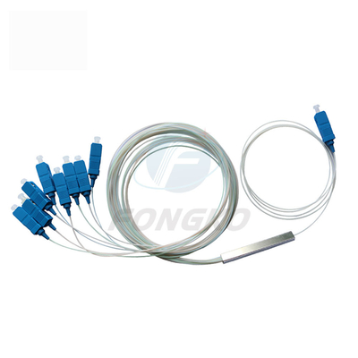 1x8 1 1*32 1*64 FTTH PLC スチールチューブスプリッタ SC UPC 0.9mm 光ファイバーPLCスプリッタ