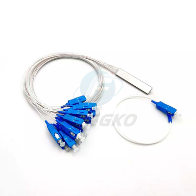 1x8 1 1*32 1*64 FTTH PLC スチールチューブスプリッタ SC UPC 0.9mm 光ファイバーPLCスプリッタ