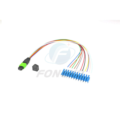 8/12/24 FTTB 0.9mm MPO 接続型のためのファイバー MTP MPO から LC Fanout パッチケーブル