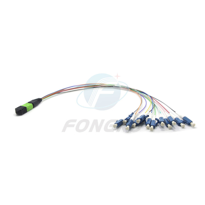 8/12/24 FTTB 0.9mm MPO 接続型のためのファイバー MTP MPO から LC Fanout パッチケーブル