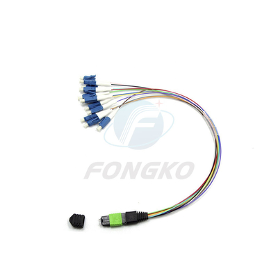 8/12/24 FTTB 0.9mm MPO 接続型のためのファイバー MTP MPO から LC Fanout パッチケーブル