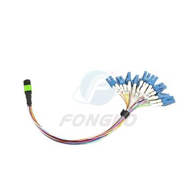 8/12/24 FTTB 0.9mm MPO 接続型のためのファイバー MTP MPO から LC Fanout パッチケーブル