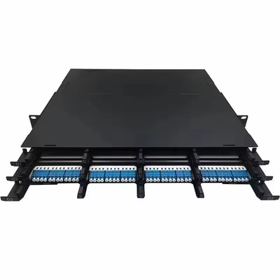 1U 144Core シンプル オプティカルファイバー配送ボックス ラックマウント構造のパッチパネル